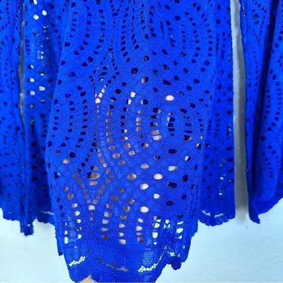 Lilly Pulitzer Le Marble Lace Top in True Blue Size XS - Picture 7 of 8